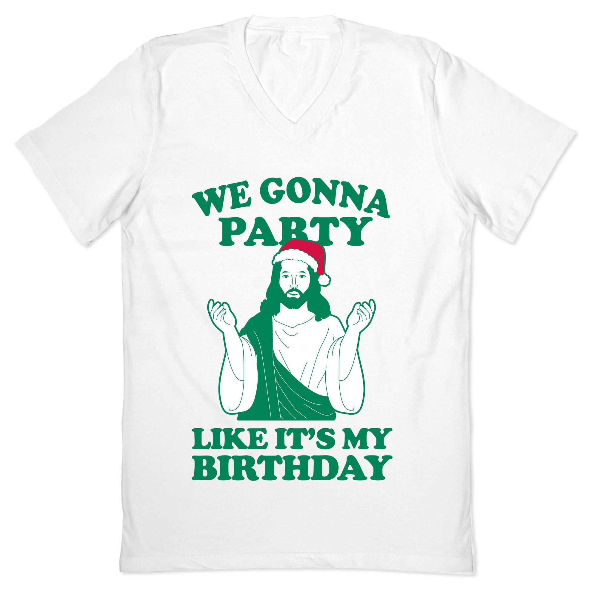We Gonna Party Like it's My Birthday (jesus) V-Neck